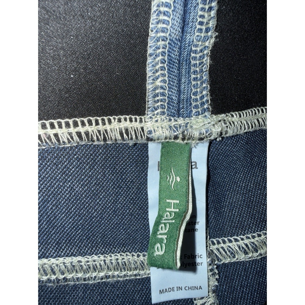 Halara Flex High Waisted Wide Leg Stretchy Knit Casual Jeans XL Petite Blue Gray - Picture 3 of 8